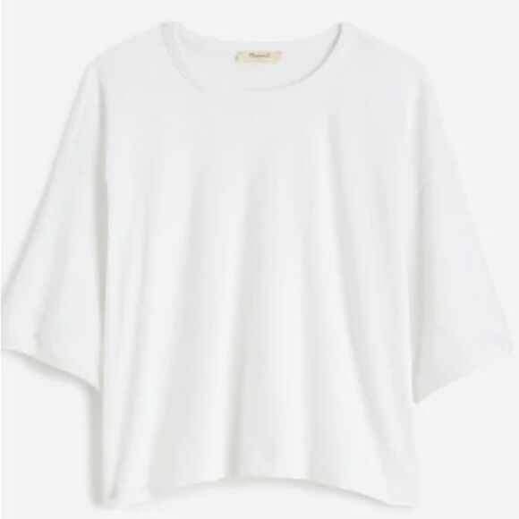 Madewell NWT Relaxed Boxy Tee in White Size XL 100% Cotton Jersey - Picture 5 of 11